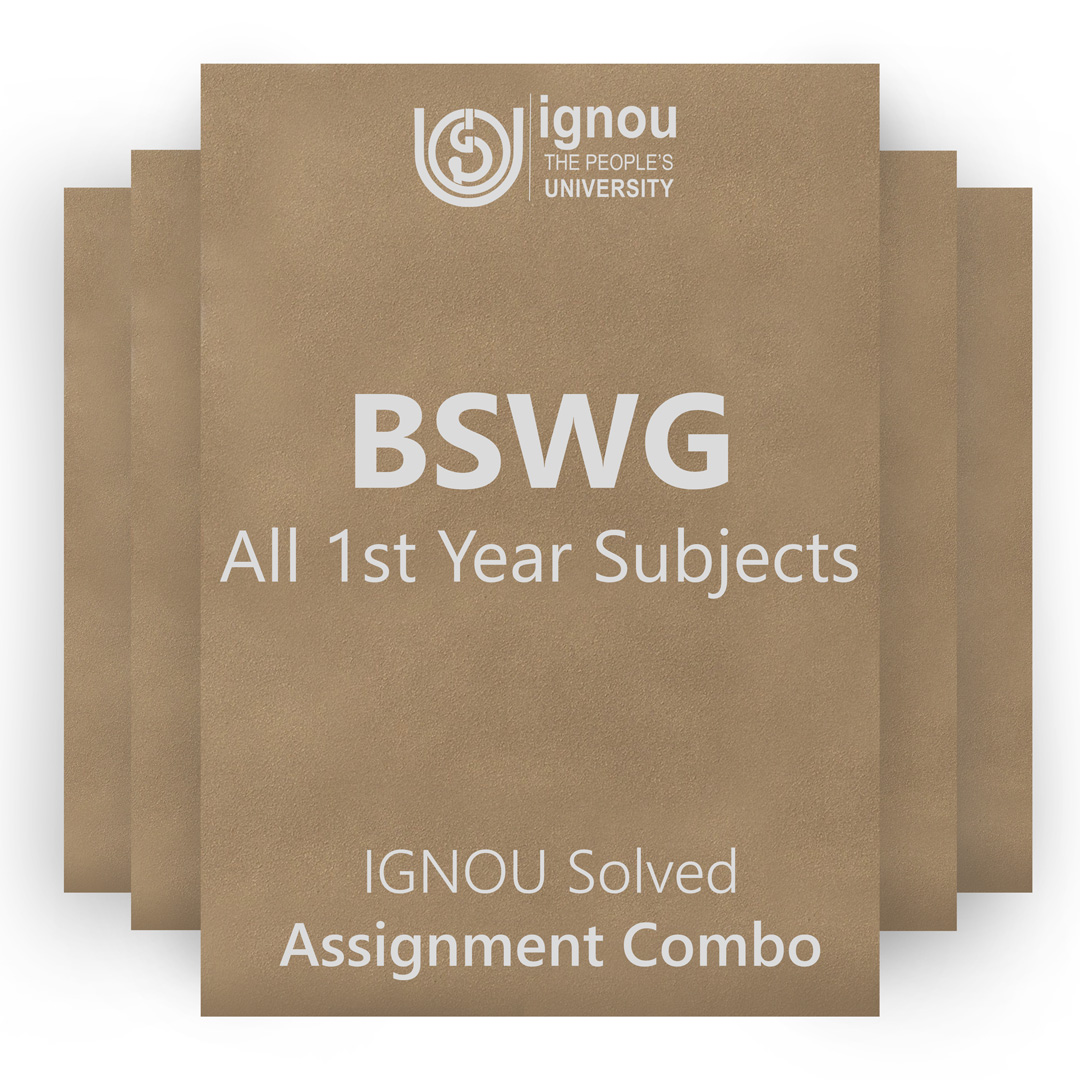 IGNOU BSWG 1st Year Solved Assignment Combo 2022-23 / 2023