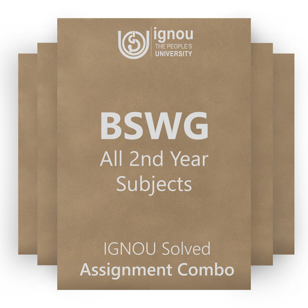 IGNOU BSWG 2nd Year Solved Assignment Combo 2022-23 / 2023