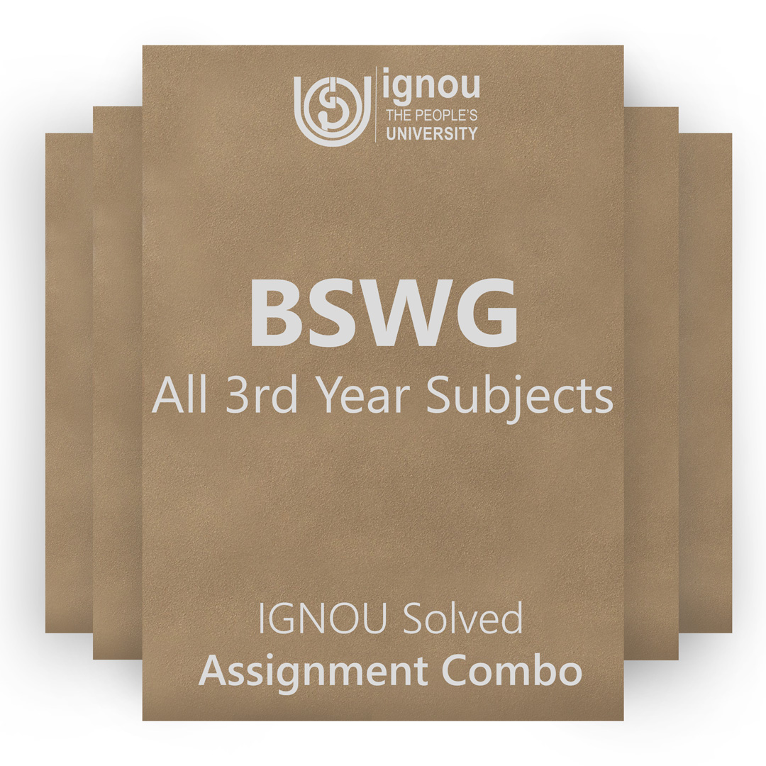 IGNOU BSWG 3rd Year Solved Assignment Combo 2022-23 / 2023