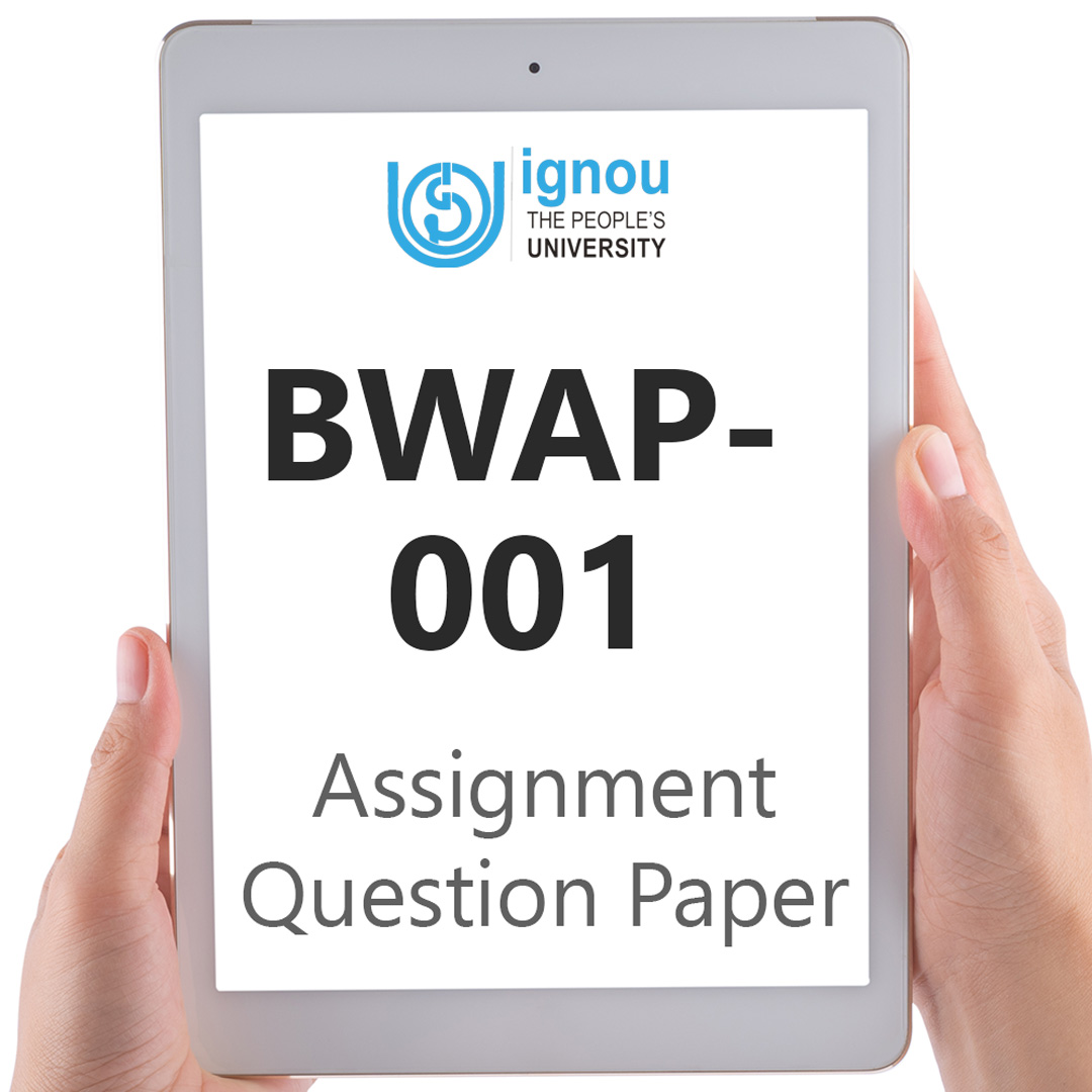 IGNOU BWAP-001 Assignment Question Paper Free Download (2023-24)