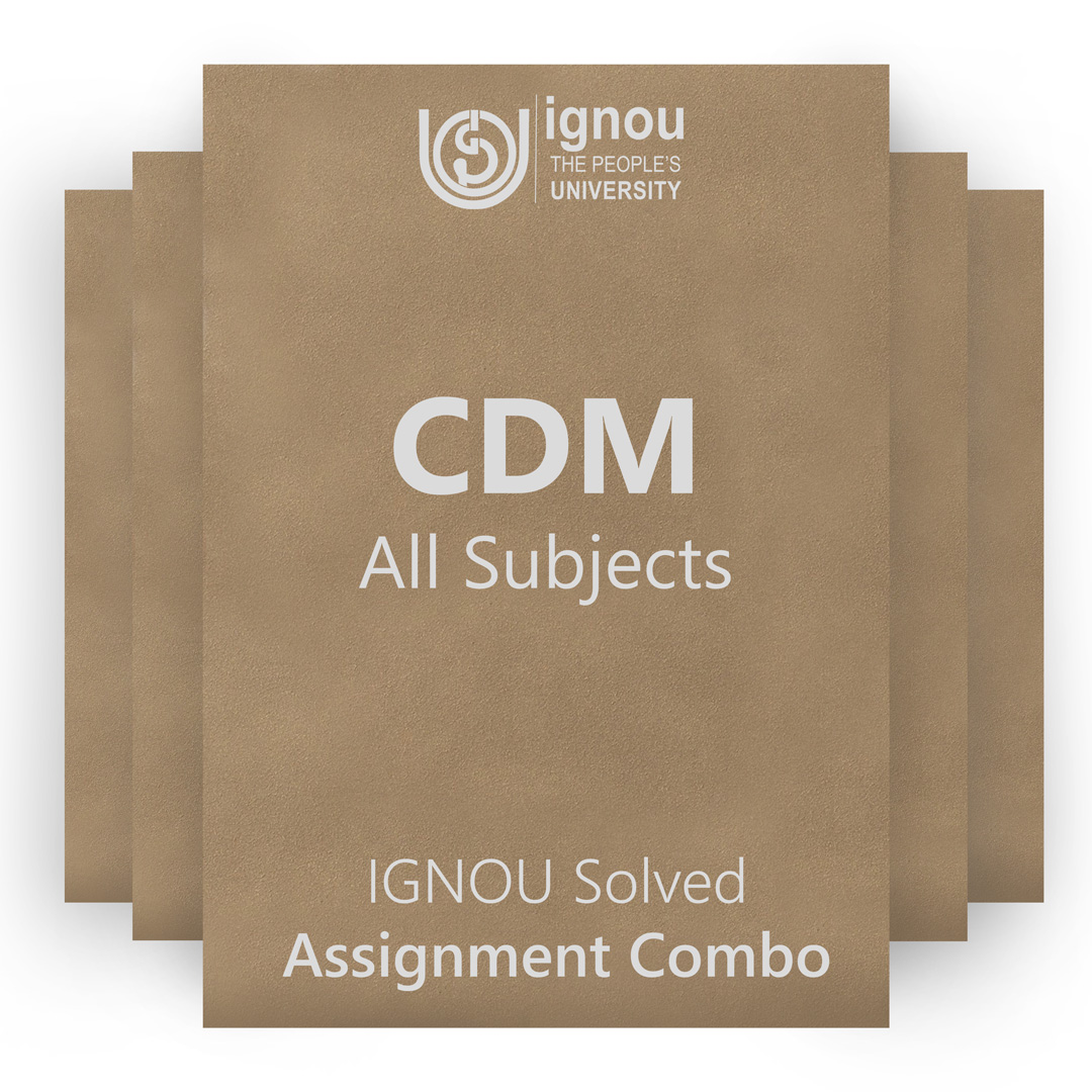 IGNOU CDM Solved Assignment Combo 2022-23 / 2023