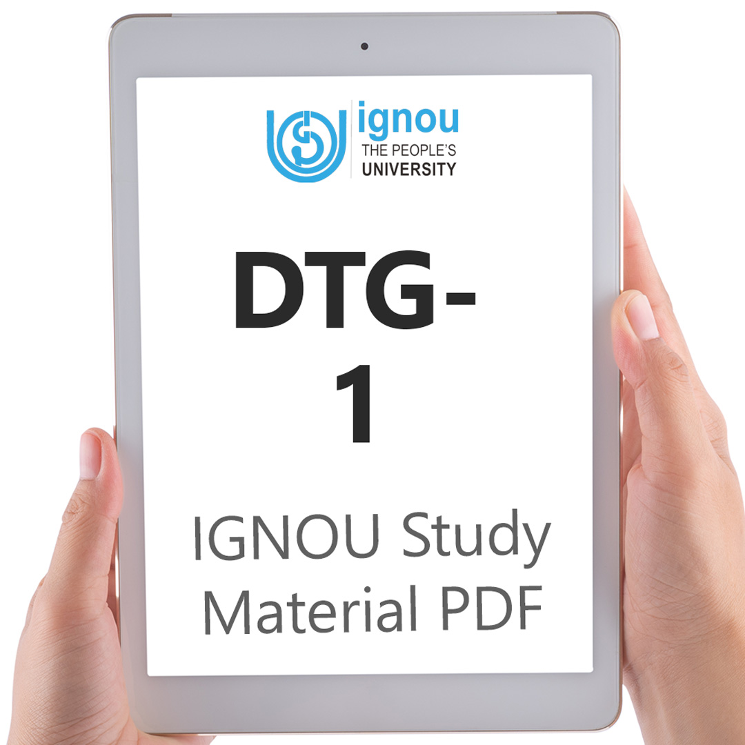 IGNOU DTG-1 Study Material & Textbook Download