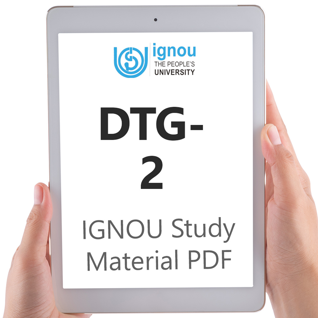 IGNOU DTG-2 Study Material & Textbook Download