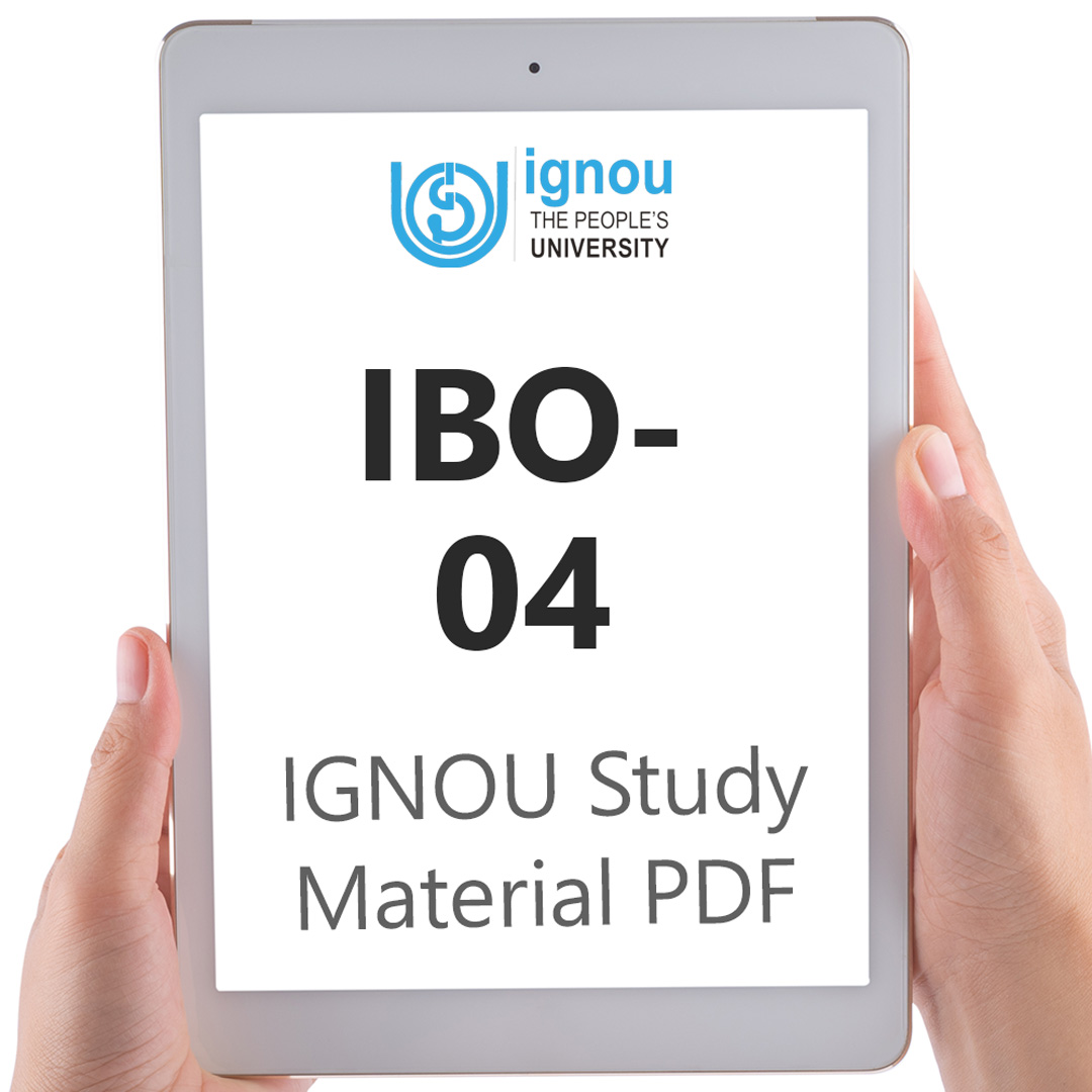IGNOU IBO-04 Study Material & Textbook Download