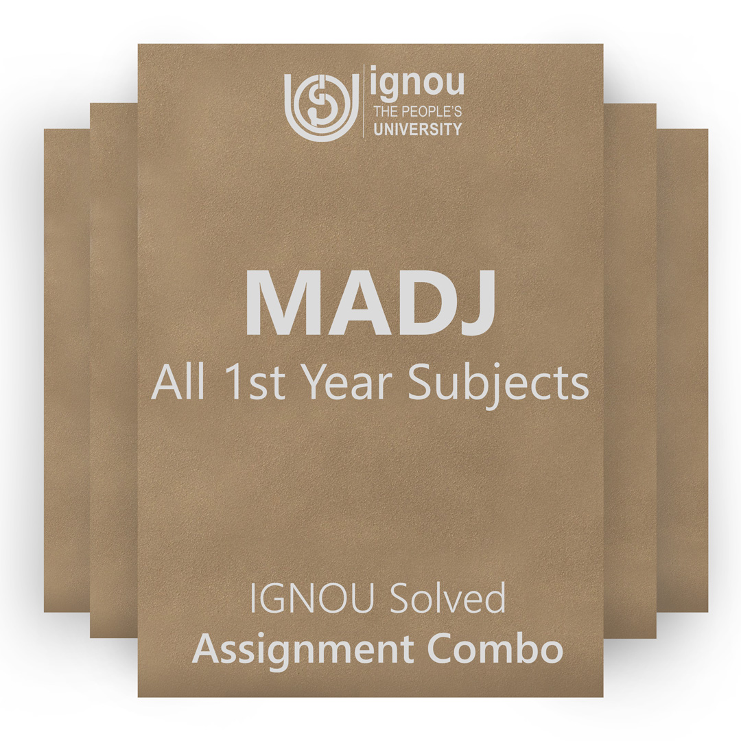 IGNOU MADJ 1st Year Solved Assignment Combo 2022-23 / 2023
