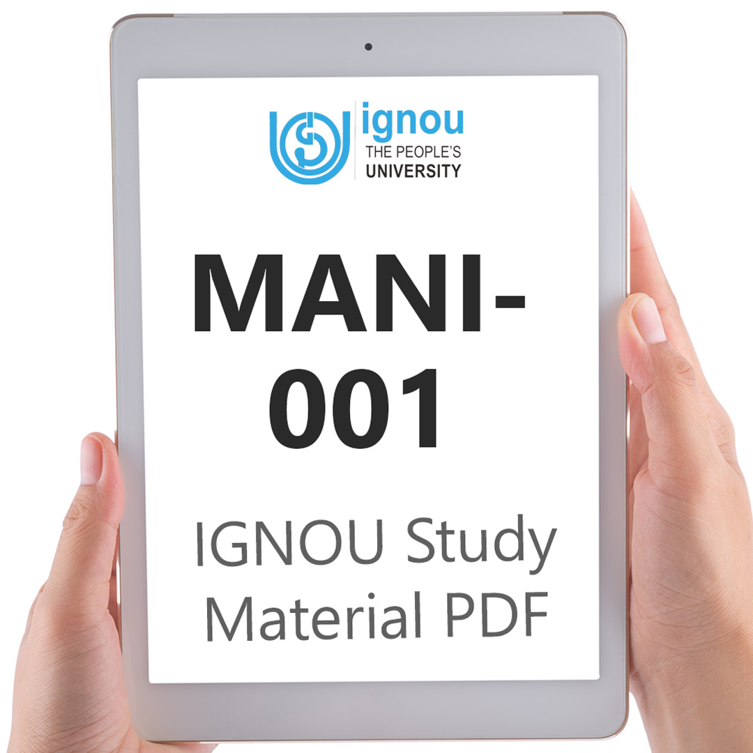 IGNOU MANI-001 Study Material & Textbook Download