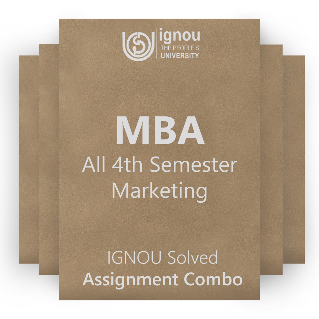 IGNOU MBA 4th Semester Marketing Management Solved Assignment Combo 2022-23 / 2023