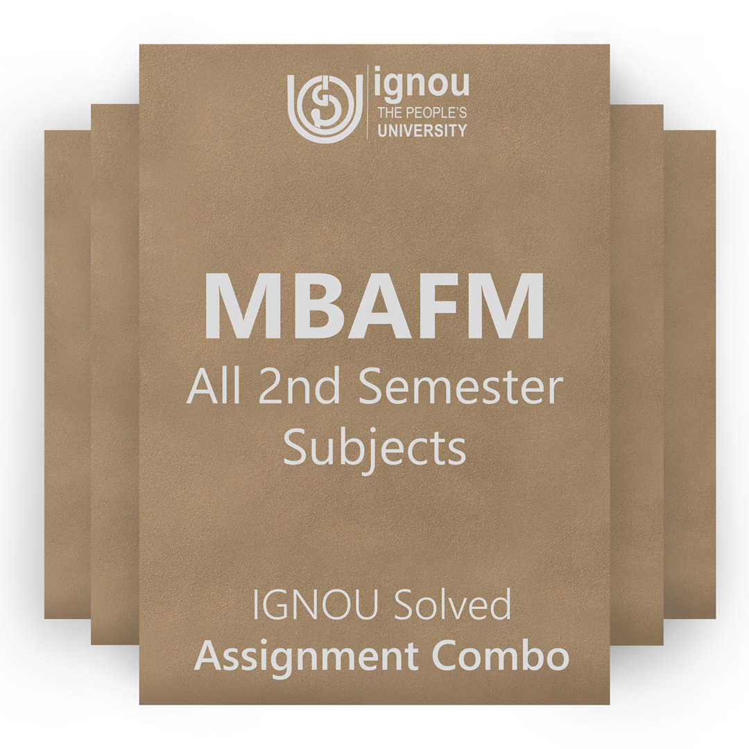 IGNOU MBAFM 2nd Semester Solved Assignment Combo 2022-23 / 2023