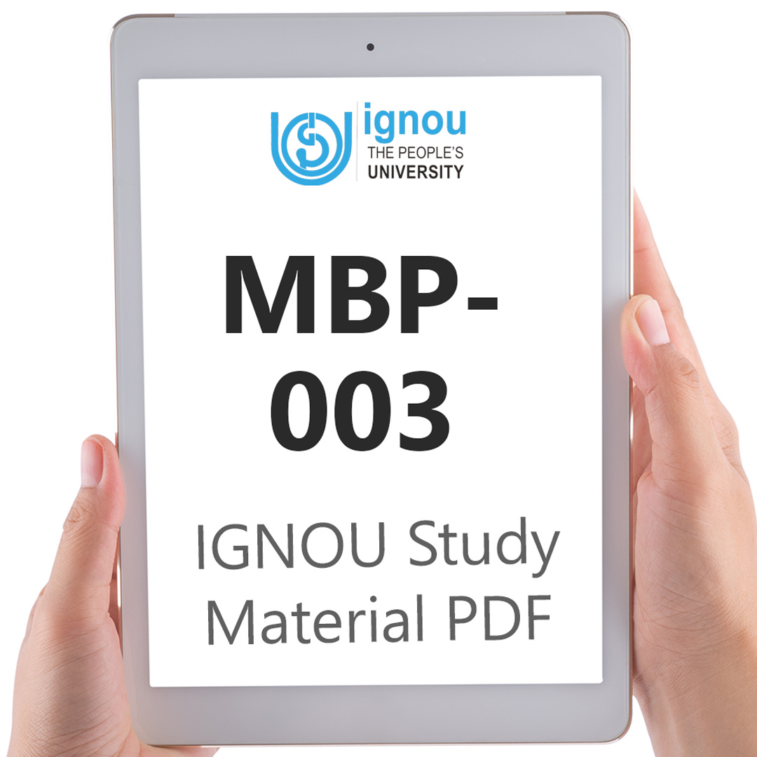 IGNOU MBP-003 Study Material & Textbook Download