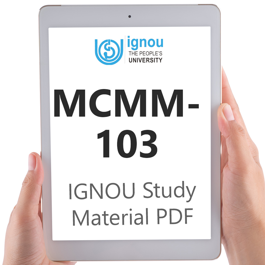 IGNOU MCMM-103 Study Material & Textbook Download