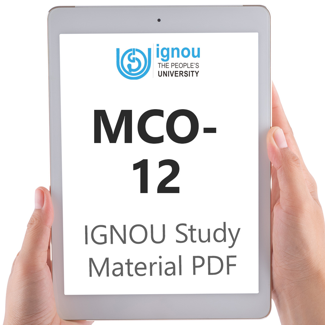 IGNOU MCO-12 Study Material & Textbook Download