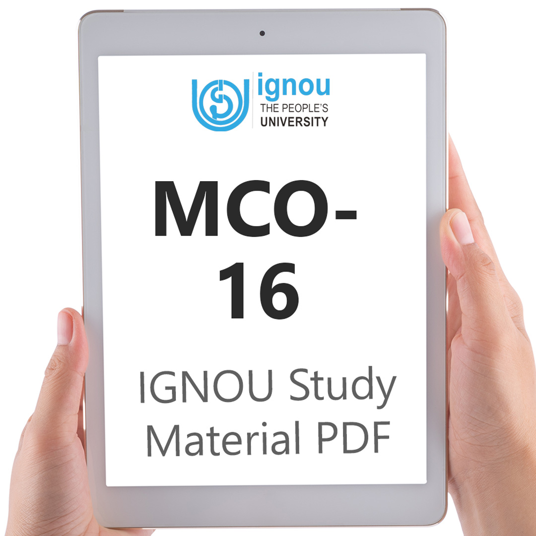 IGNOU MCO-16 Study Material & Textbook Download
