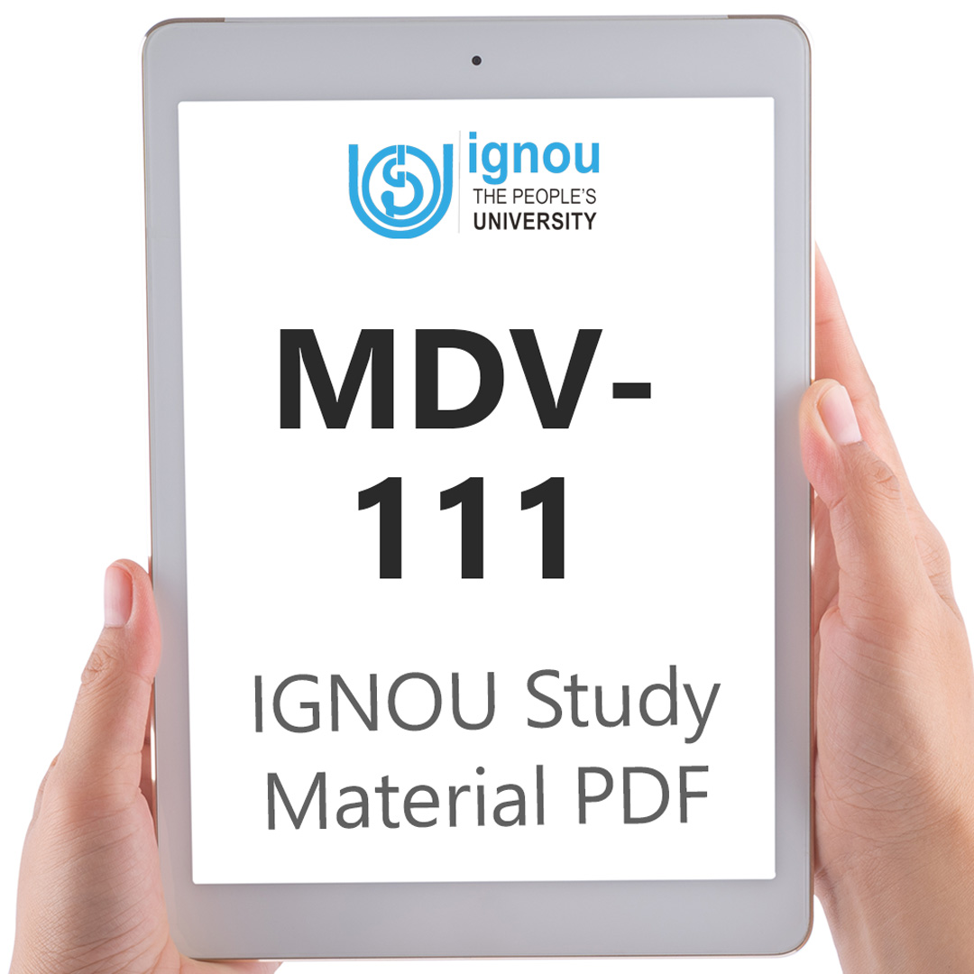 IGNOU MDV-111 Study Material & Textbook Download