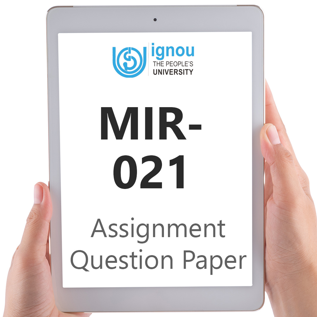 IGNOU MIR-021 Assignment Question Paper Download (2022-23)