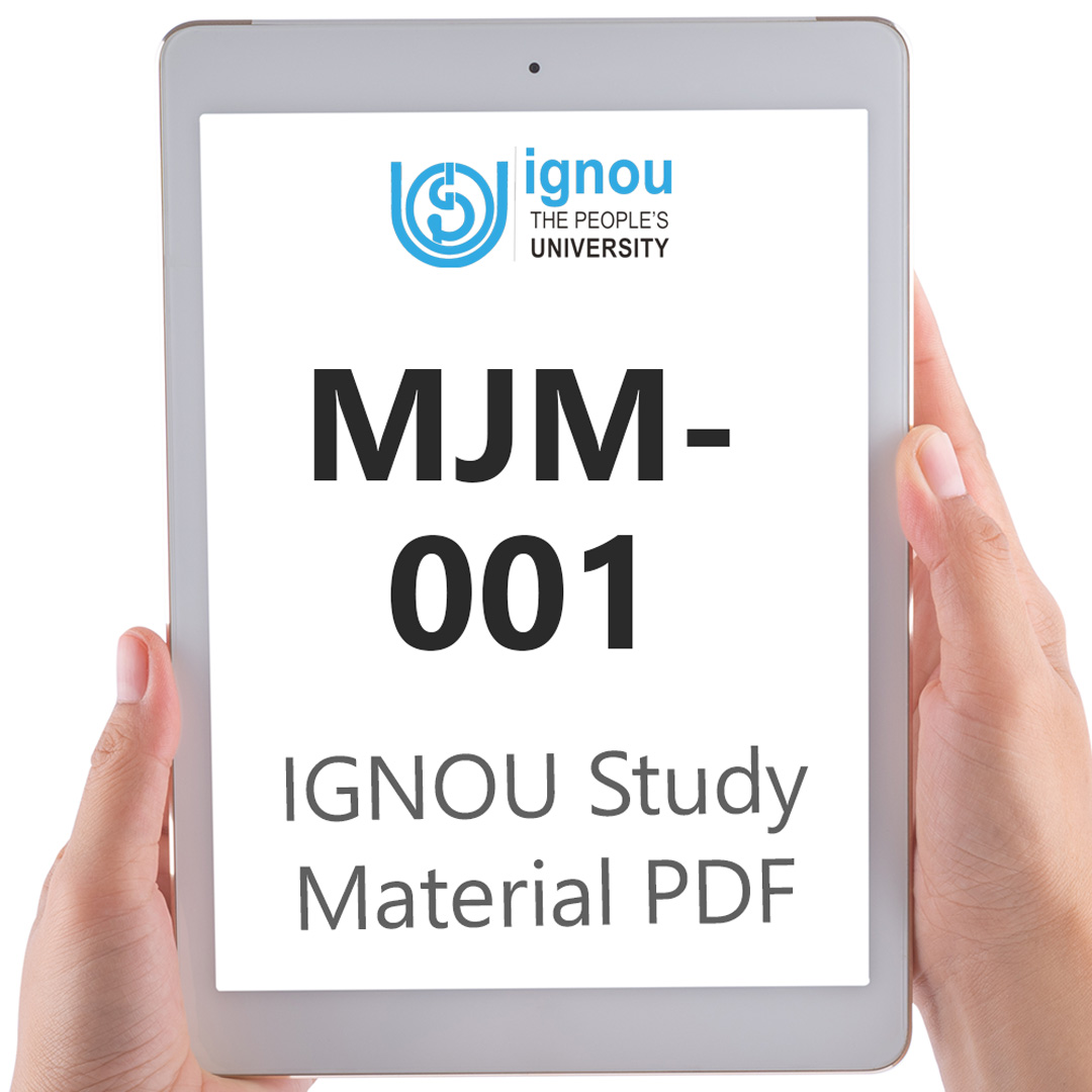 IGNOU MJM-001 Study Material & Textbook Download
