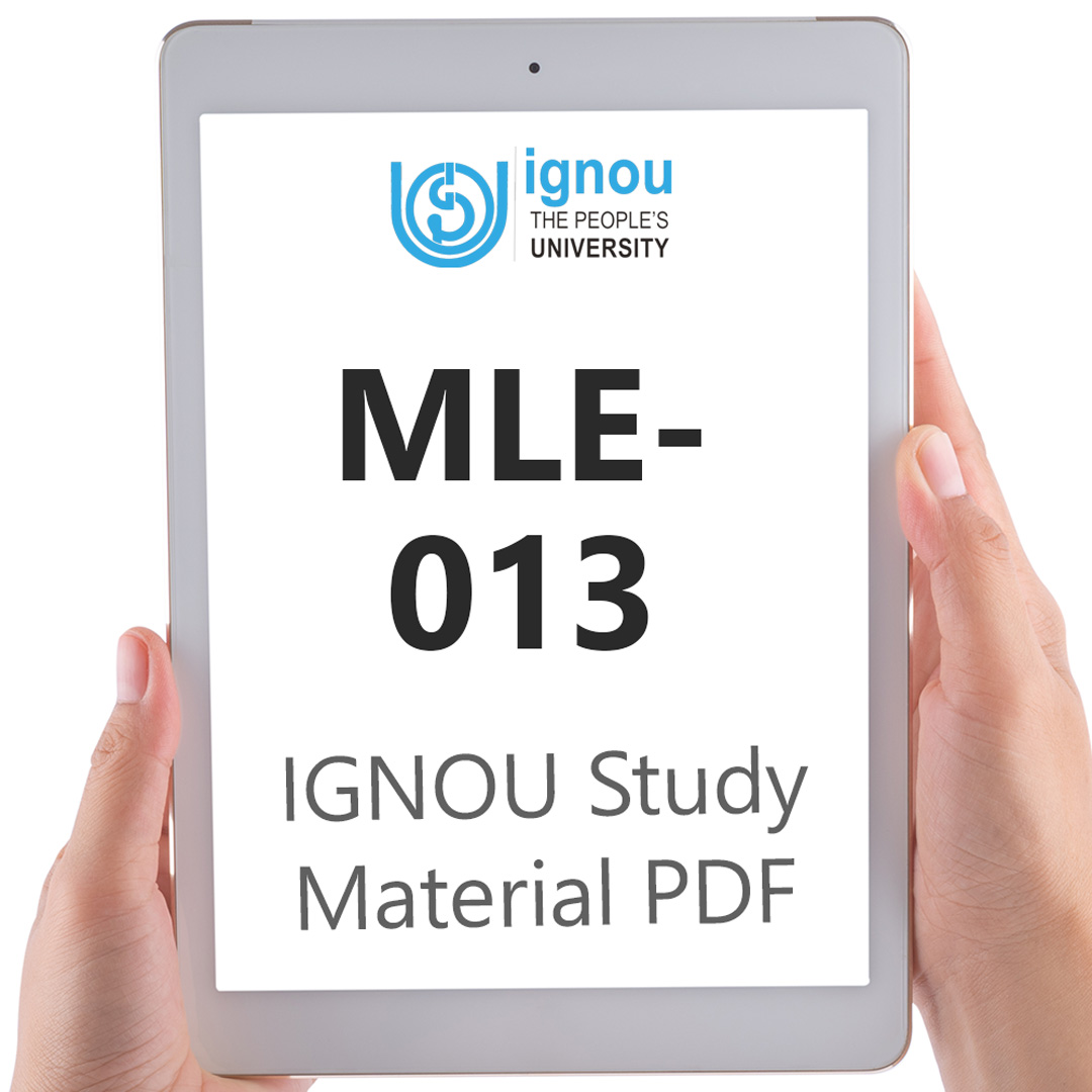 IGNOU MLE-013 Study Material & Textbook Download