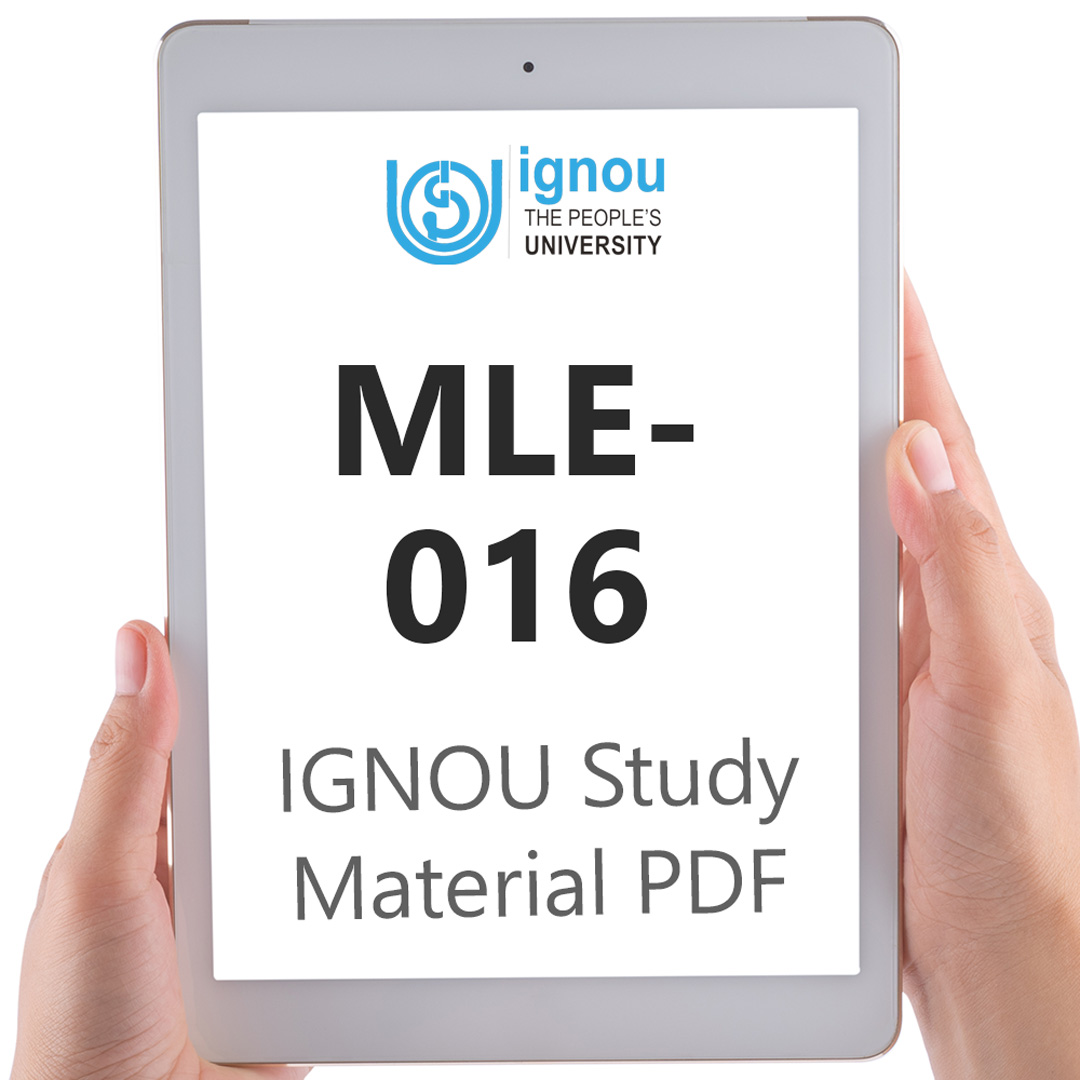 IGNOU MLE-016 Study Material & Textbook Download