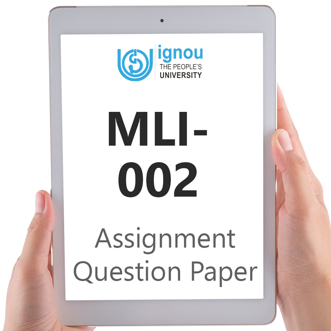 IGNOU MLI-002 Assignment Question Paper Download (2022-23)