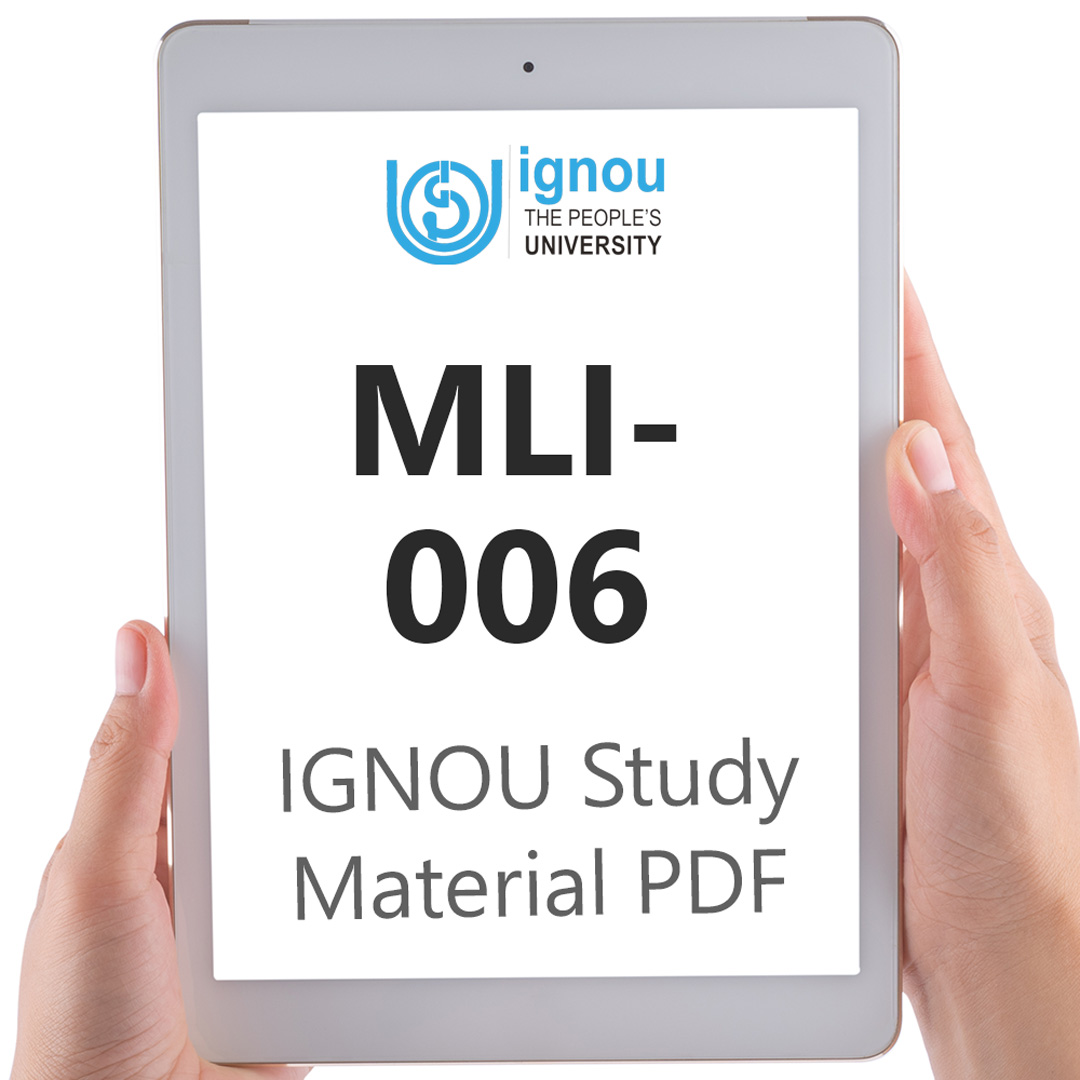 IGNOU MLI-006 Study Material & Textbook Download