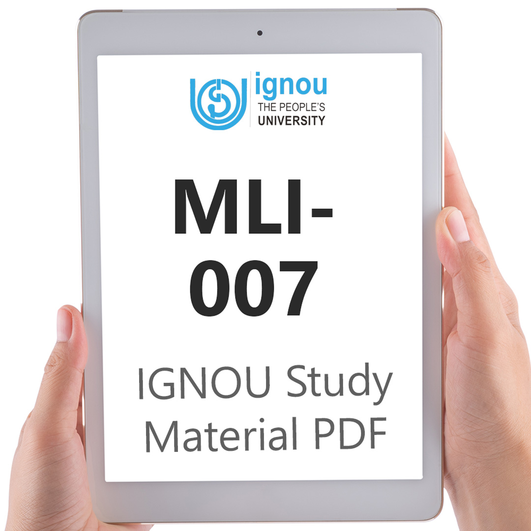 IGNOU MLI-007 Study Material & Textbook Download
