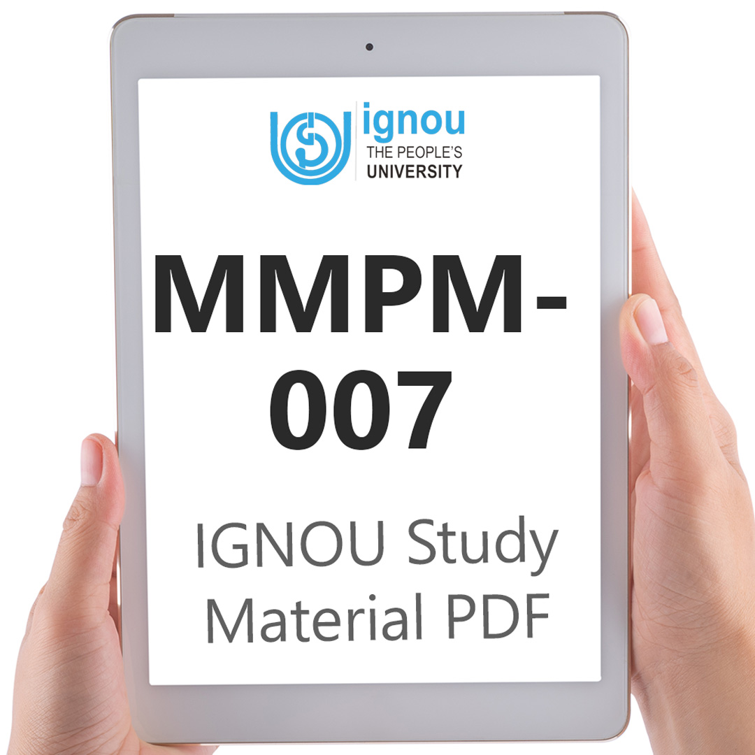 IGNOU MMPM-007 Study Material & Textbook Download