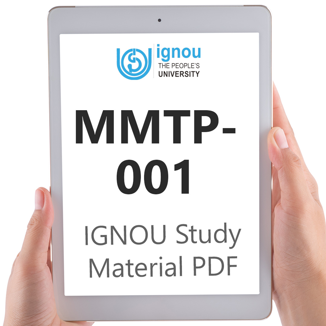 IGNOU MMTP-001 Study Material & Textbook Download