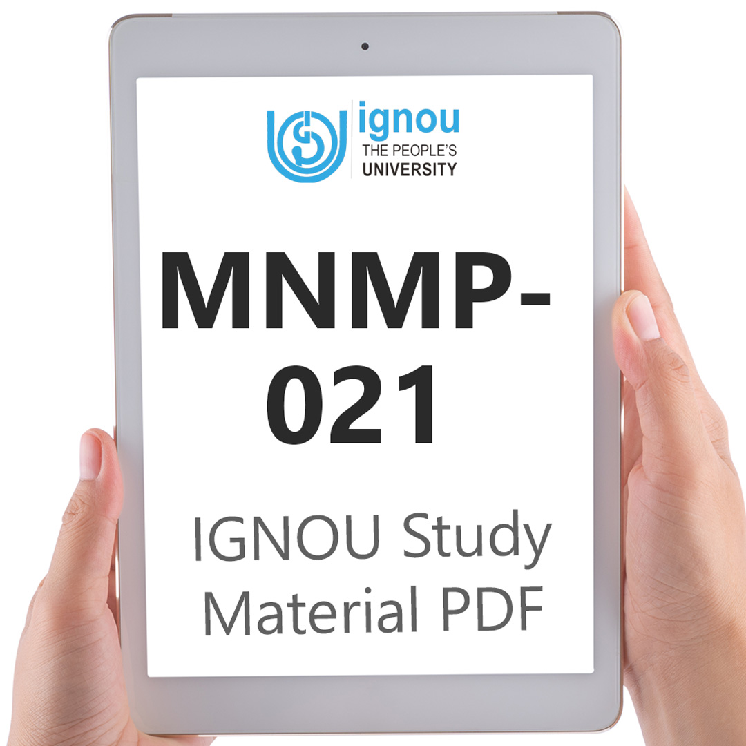IGNOU MNMP-021 Study Material & Textbook Download