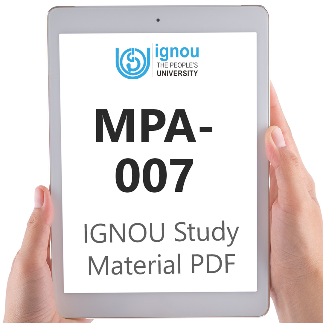 IGNOU MPA-007 Study Material & Textbook Download