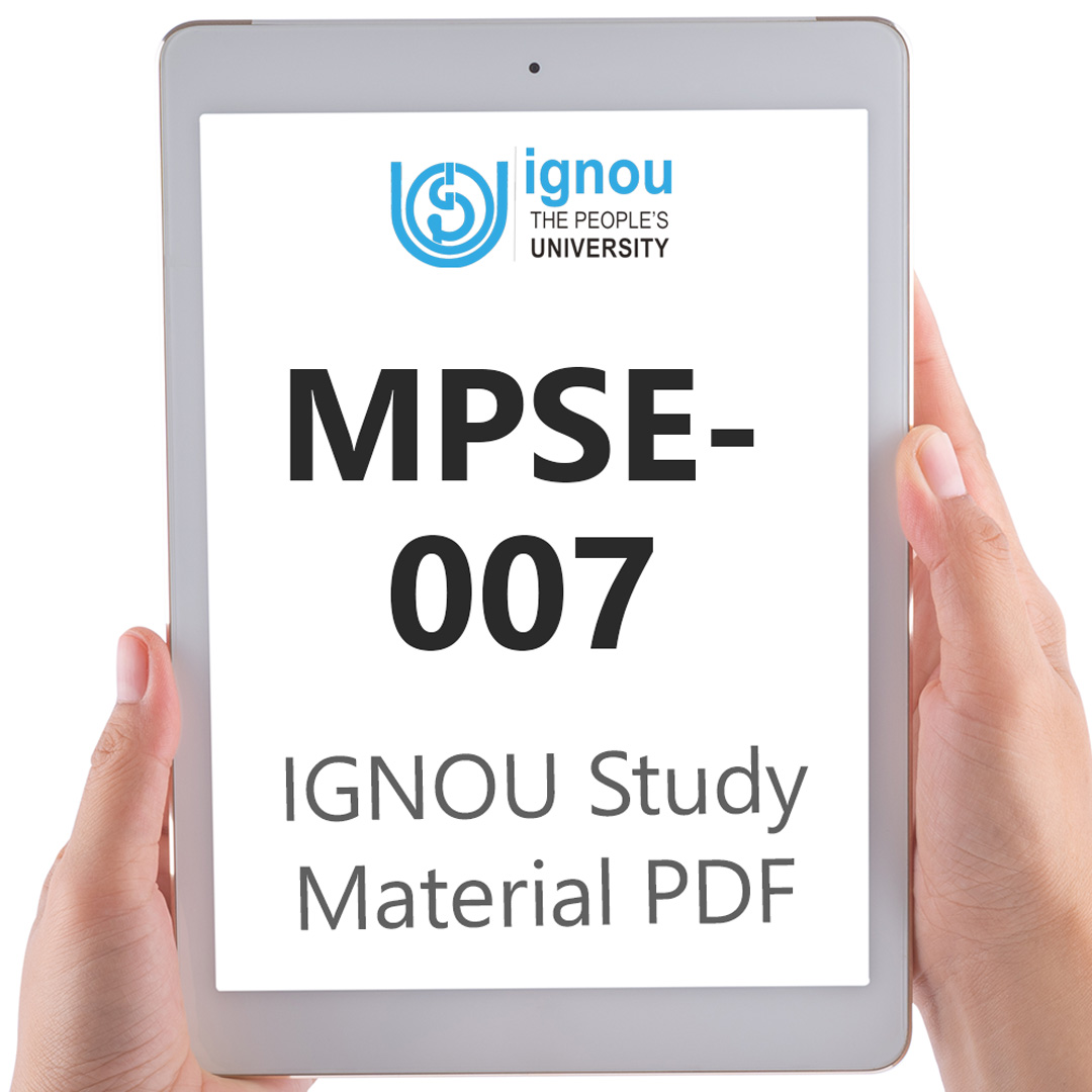 IGNOU MPSE-007 Study Material & Textbook Download