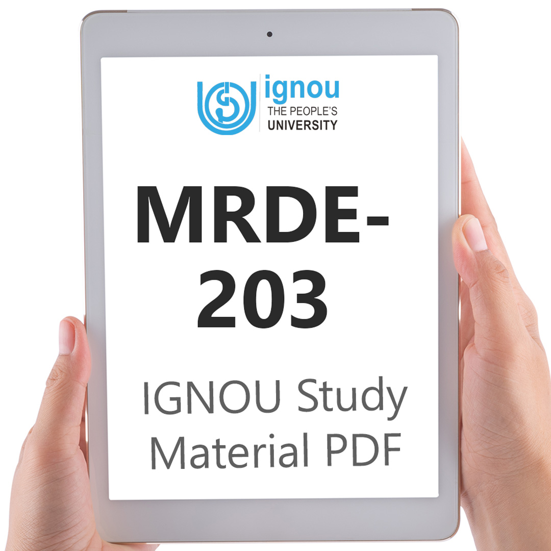 IGNOU MRDE-203 Study Material & Textbook Download