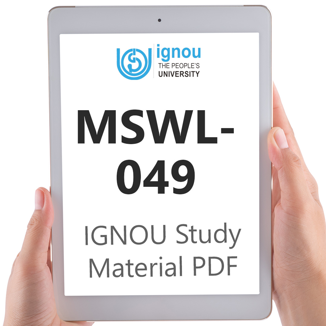 IGNOU MSWL-049 Study Material & Textbook Download