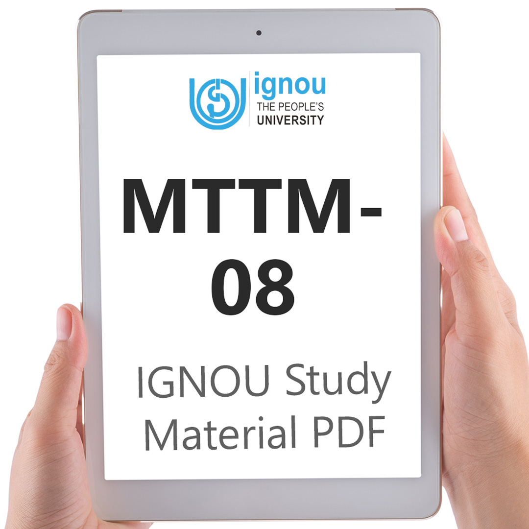 IGNOU MTTM-08 Study Material & Textbook Download