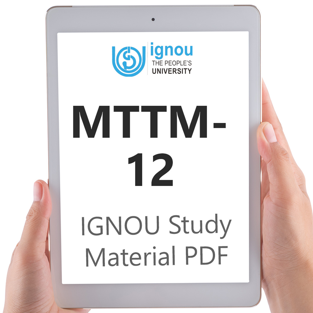 IGNOU MTTM-12 Study Material & Textbook Download