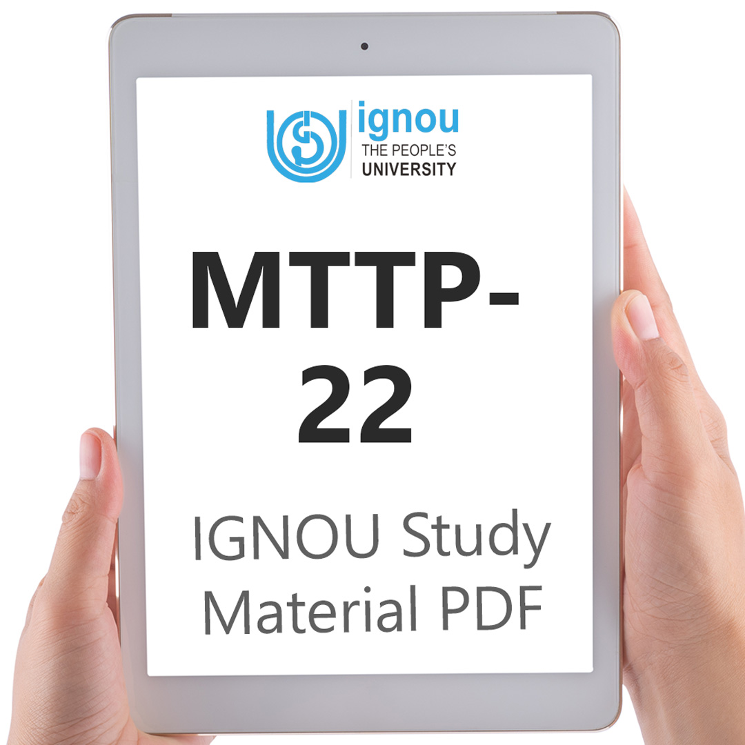 IGNOU MTTP-22 Study Material & Textbook Download