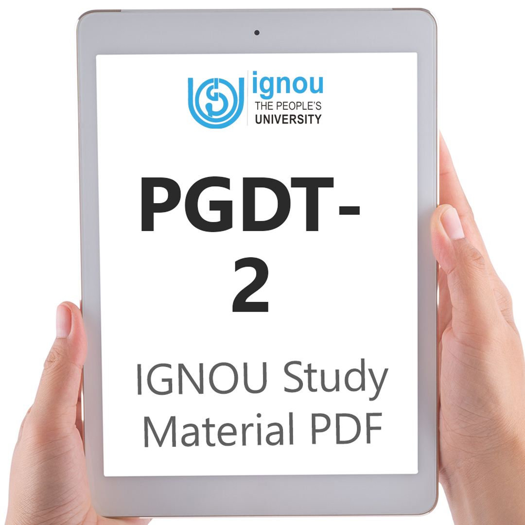IGNOU PGDT-2 Study Material & Textbook Download
