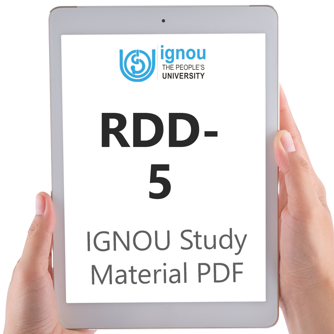 IGNOU RDD-5 Study Material & Textbook Download