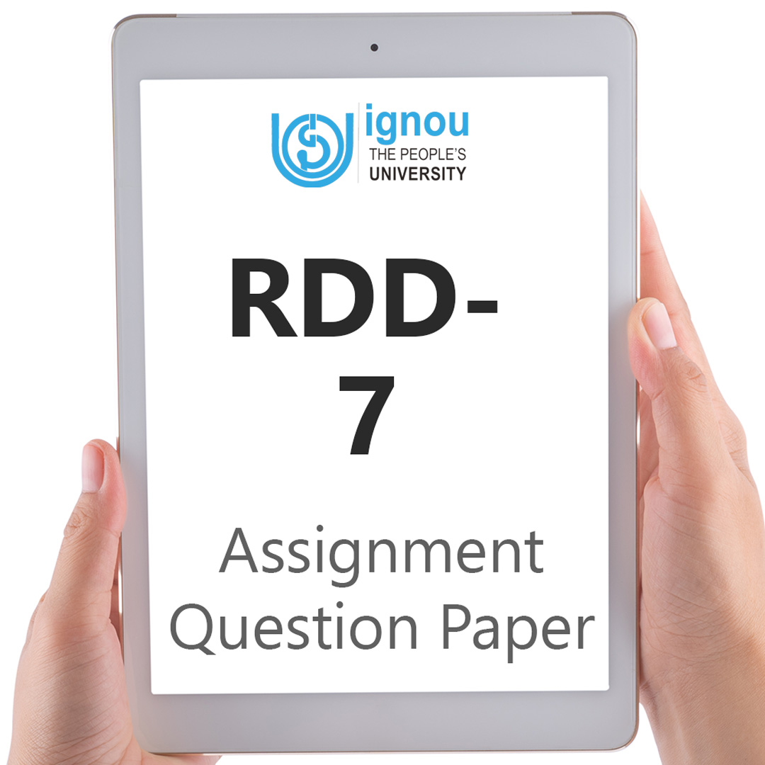 IGNOU RDD-7 Assignment Question Paper Download (2022-23)