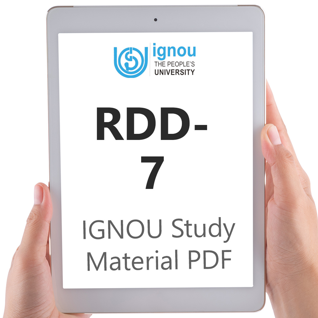IGNOU RDD-7 Study Material & Textbook Download